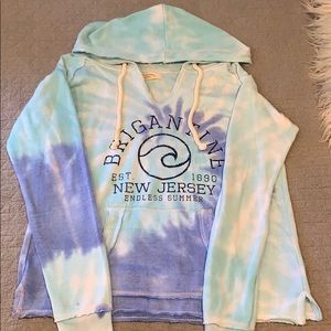 Brigantine tie dye hooded sweatshirt
